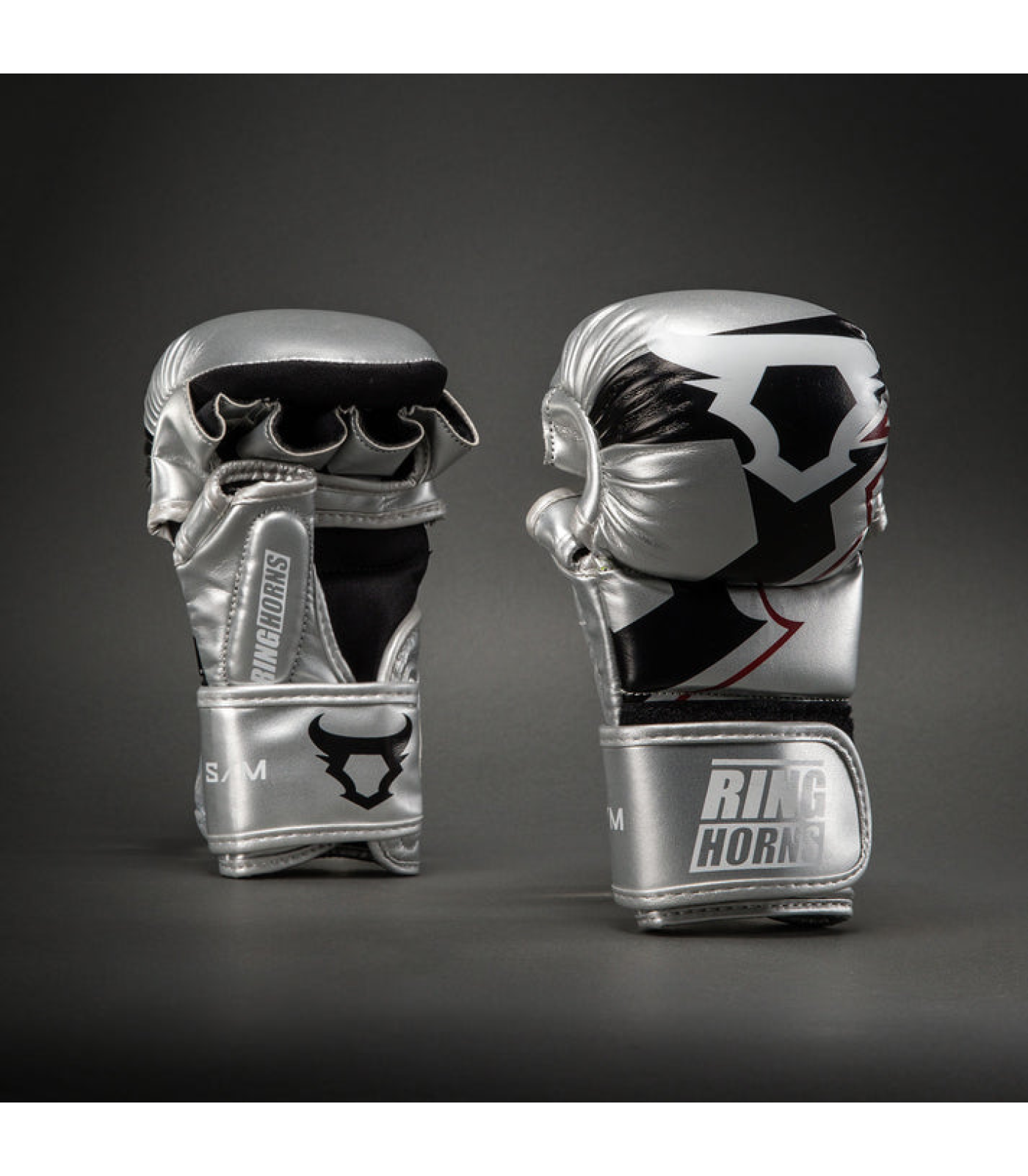 ММА Ръкавици - Ringhorns Charger Sparring Gloves - Silver/Black​